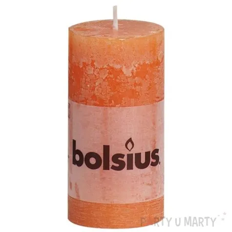 swieca pienkowa rustic pomaranczowa bolsius 100 50 mm