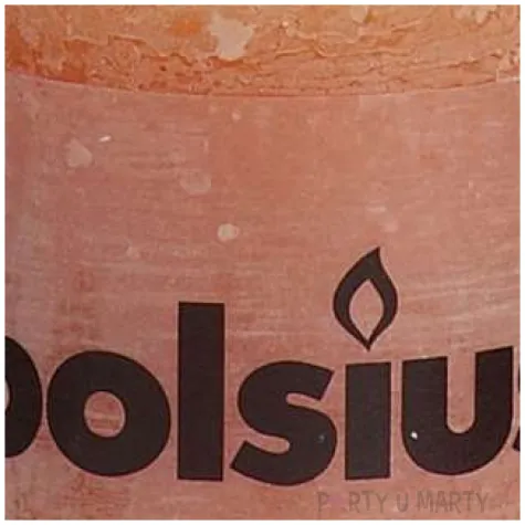 swieca pienkowa rustic pomaranczowa bolsius 80 68 mm