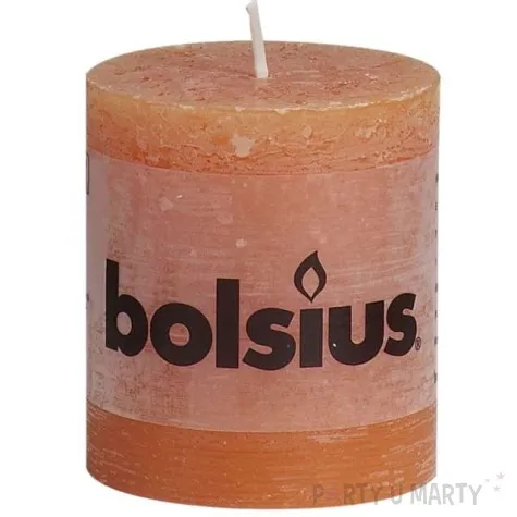 swieca pienkowa rustic pomaranczowa bolsius 80 68 mm