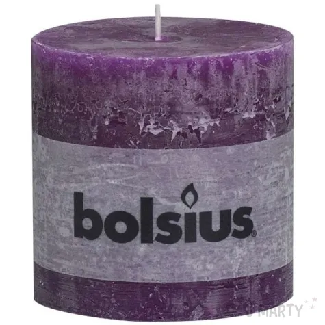 swieca pienkowa rustic purpurowa bolsius 100 100 mm