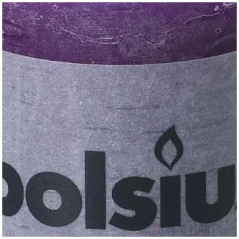 swieca pienkowa rustic purpurowa bolsius 80 68 mm