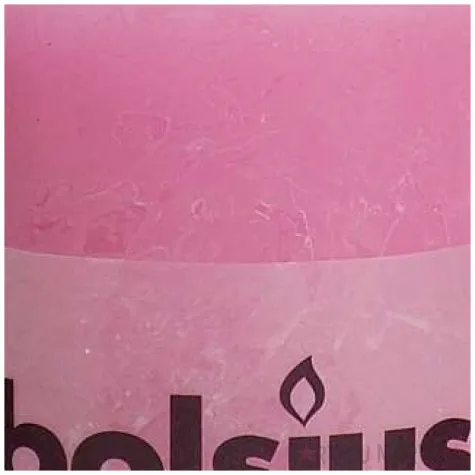 swieca pienkowa rustic rozowy bolsius 100 100 mm