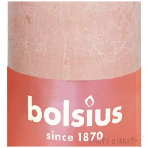 swieca pienkowa rustic rozowy mglisty bolsius 100 50 mm