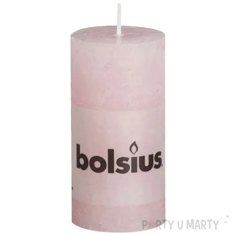 swieca pienkowa rustic rozowy pastel bolsius 100 50 mm