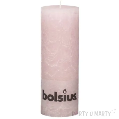 swieca pienkowa rustic rozowy pastel bolsius 190 68 mm