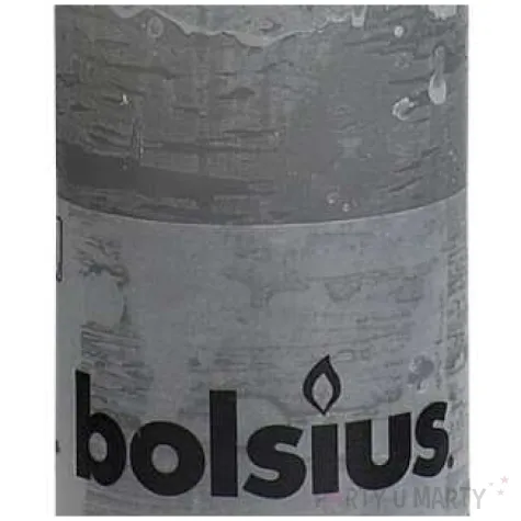 swieca pienkowa rustic szara jasna bolsius 100 50 mm