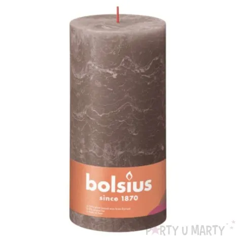 swieca pienkowa rustic taupe bolsius 200 100 mm