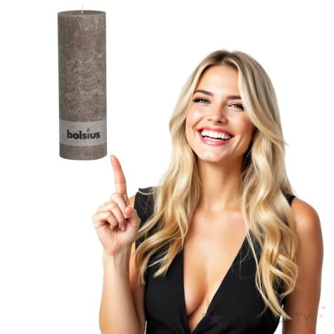 swieca pienkowa rustic taupe bolsius 300 100 mm