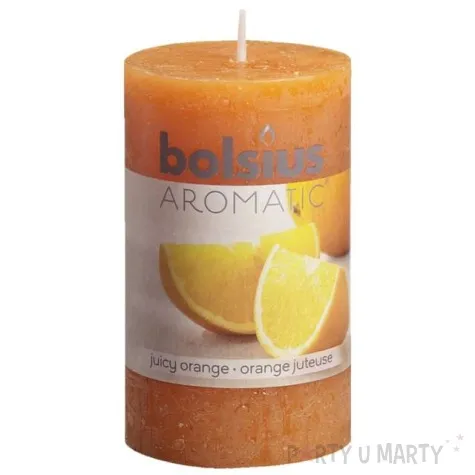 swieca pienkowa rustic zapach pomaranczy pomaranczowa bolsius 100 58 mm