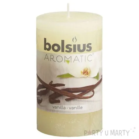 swieca pienkowa rustic zapach wanilii kremowa bolsius 100 58 mm
