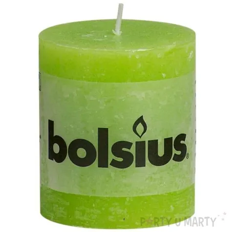 swieca pienkowa rustic zielona jasna bolsius 80 68 mm