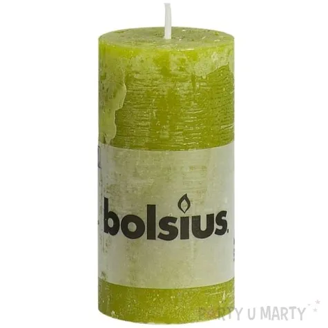 swieca pienkowa rustic zielona trzcinowa bolsius 100 50 mm
