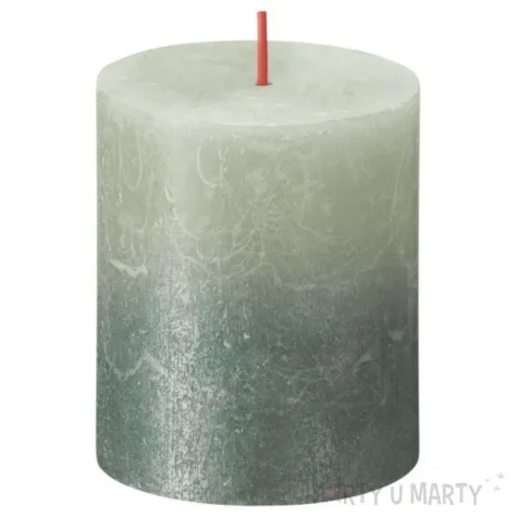 swieca pienkowa rustic zielony bolsius 80 68 mm