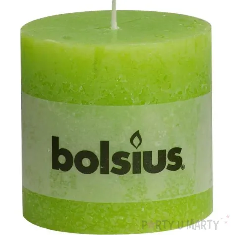swieca pienkowa rustic zielony jasny bolsius 100 100 mm