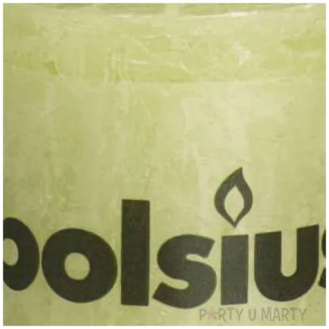 swieca pienkowa rustic zielony pastel bolsius 80 68 mm