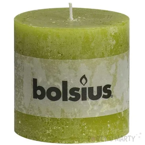 swieca pienkowa rustic zielony trzcinowy bolsius 100 100 mm