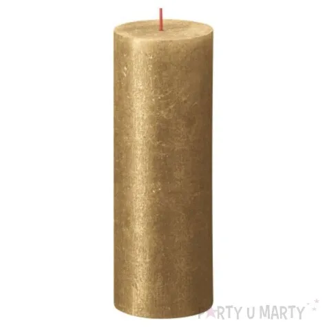 swieca pienkowa rustic zloty bolsius 190 68 mm