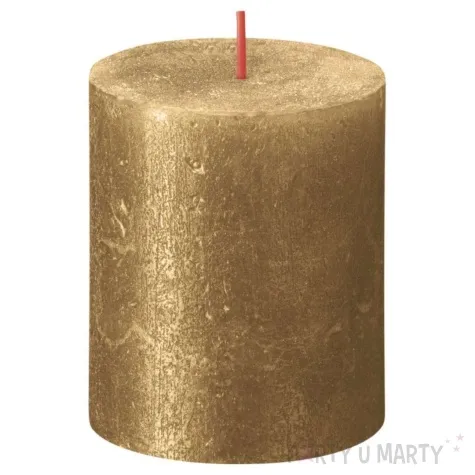 swieca pienkowa rustic zloty bolsius 80 68 mm
