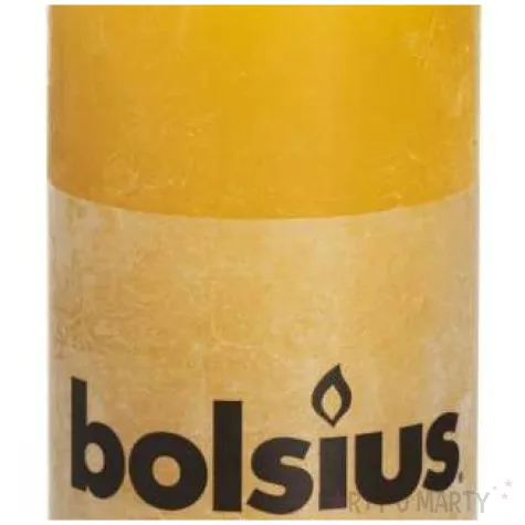 swieca pienkowa rustic zolta bolsius 100 50 mm