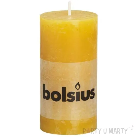 swieca pienkowa rustic zolta bolsius 100 50 mm