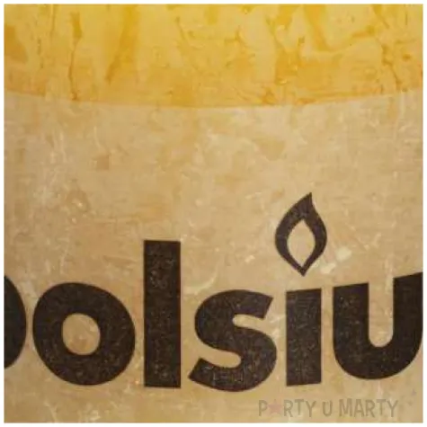 swieca pienkowa rustic zolta bolsius 80 68 mm