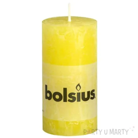 swieca pienkowa rustic zolta sloneczna bolsius 100 50 mm
