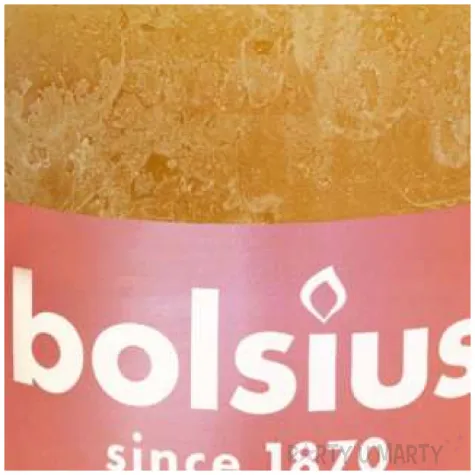 swieca pienkowa rustic zolty miodowy bolsius 100 100 mm