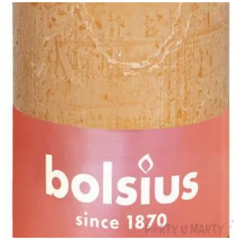 swieca pienkowa rustic zolty miodowy bolsius 100 50 mm