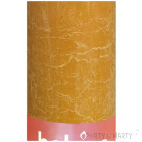 swieca pienkowa rustic zolty miodowy bolsius 190 68 mm