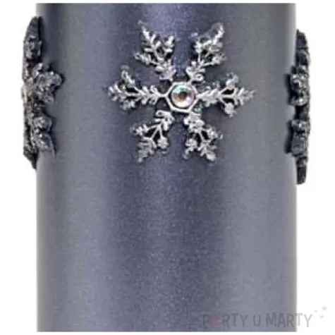 swieca pienkowa sniezki srebrna adpal 150 70 mm