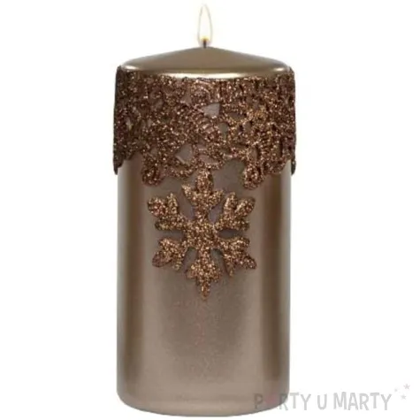 swieca pienkowa sniezynka brazowa adpal 150 70 mm