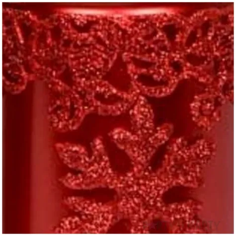 swieca pienkowa sniezynka czerwona adpal 100 70 mm