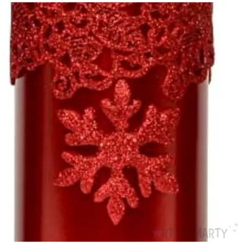 swieca pienkowa sniezynka czerwona adpal 150 70 mm