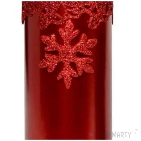 swieca pienkowa sniezynka czerwona adpal 200 70 mm