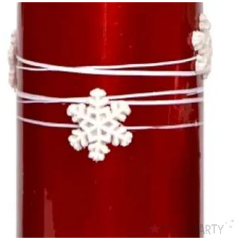 swieca pienkowa sniezynki bordowa adpal 120 58 mm