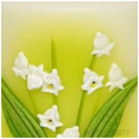 swieca pienkowa wielkanocna konwalia biala adpal 100 70 mm