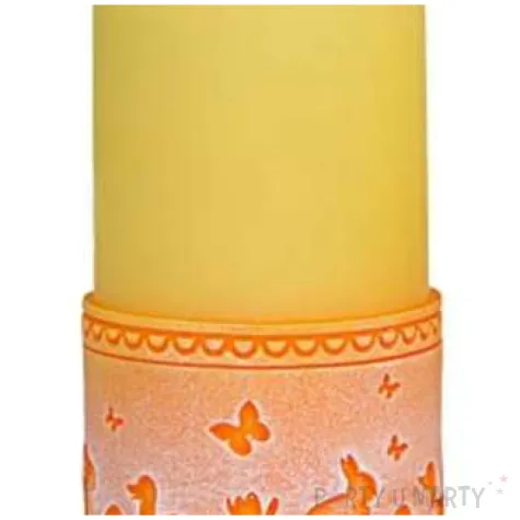 swieca pienkowa wielkanocna koronka zolta adpal 150 58 mm