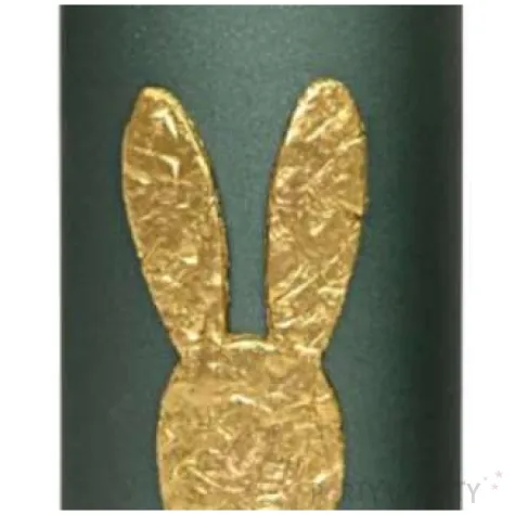 swieca pienkowa wielkanocny kroliczek zielona adpal 150 70 mm