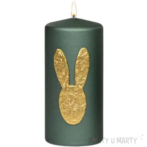 swieca pienkowa wielkanocny kroliczek zielona adpal 150 70 mm