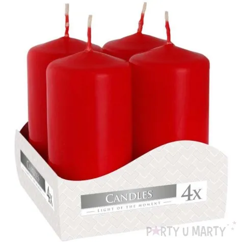 swieca pienkowa wotywna czerwona bispol 80 38 mm 4 szt