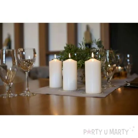 swieca pienkowa wotywna srebrna metaliczna bispol 60 38 mm 4 szt