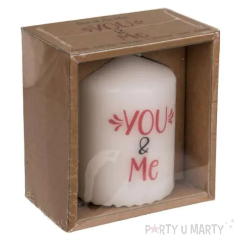 swieca pienkowa you and i biala ootb 80 60 mm