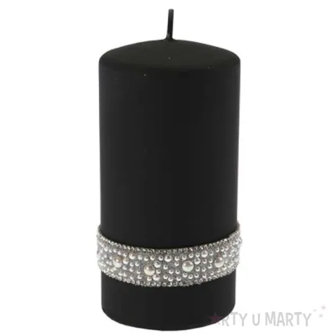 swieca pienkowa z perelkami czarna mat 140 mm ravi