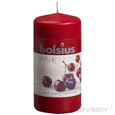 swieca pienkowa zapachowa aromatyczna wisnia bordowa bolsius 120 60mm