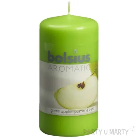 swieca pienkowa zapachowa zielone jabluszko zielona bolsius 120 60mm