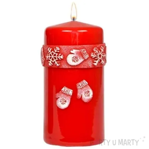 swieca pienkowa zimowe rekawiczki czerwona adpal 120 58 mm