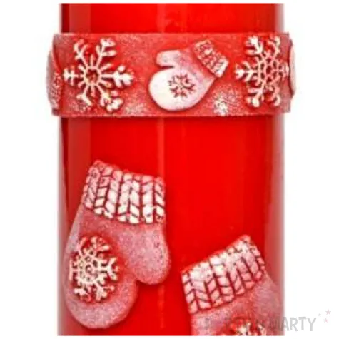 swieca pienkowa zimowe rekawiczki czerwona adpal 150 58 mm