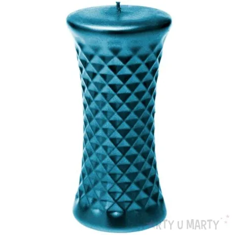 swieca plaster miodu niebieski metalik candellana