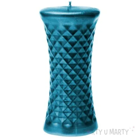 swieca plaster miodu niebieski metalik candellana