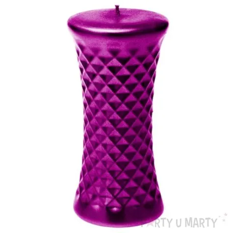 swieca plaster miodu rozowy metalik candellana 155 mm